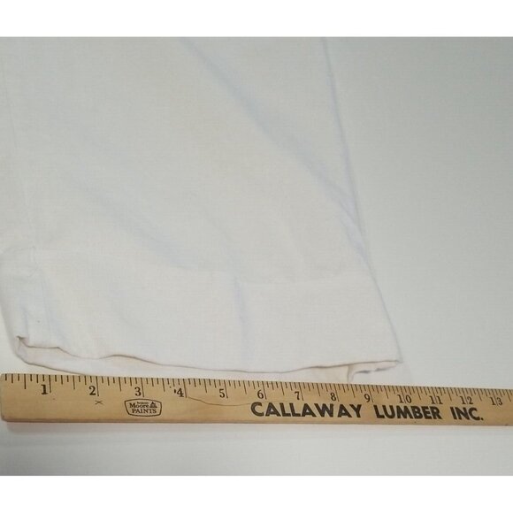 Cato Capri Pants Womens Plus 16W White Classic Linen Blend Cuffed - Picture 12 of 16